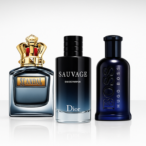 ✨ Trío - Scandal Pour Homme, Boss Bottled Night & Sauvage Dior 🏆
